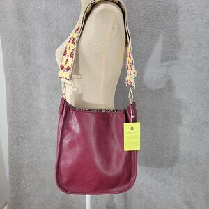 Ah-Dorned Classic Messenger Bag w/ Adjustable Guitar Style Strap in Dark Cherry